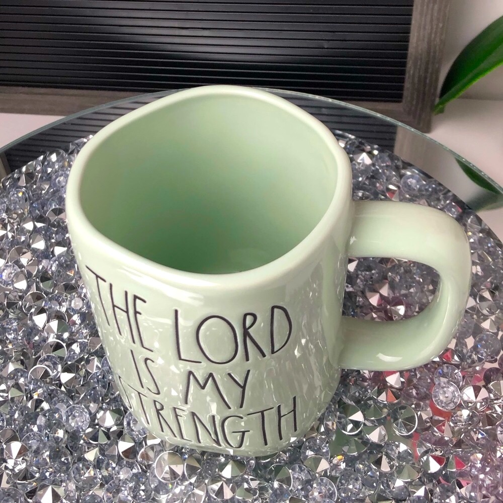 New Rae Dunn THE LORD IS MY STRENGTH mug - Picture 3 of 10